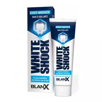 Blanx White Shock Wybielająca pasta do zębów 75ml Produkt Roku Mens Health