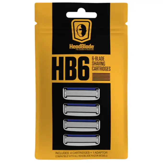HeadBlade HB6 zapasowe wkłady do maszynki 6 ostrzy 4 szt
