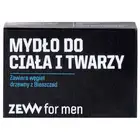 ZEW męskie mydło do mycia twarzy i ciała z węglem drzewnym 85ml