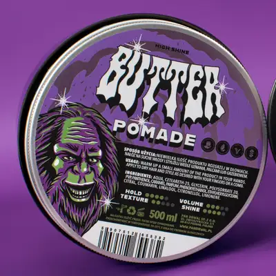 Pan Drwal Butter Pomade mocny chwyt, średni połysk XXL 500g