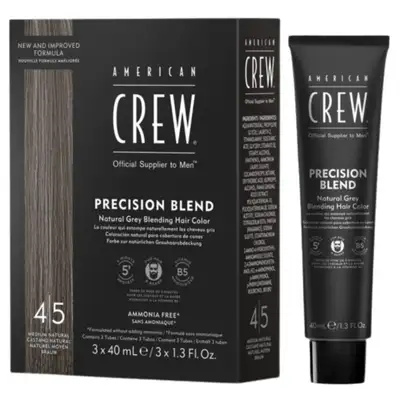 American Crew Precision Blend Odsiwiacz repigmentacja Kolor średni naturalny 4-5 3x40ml