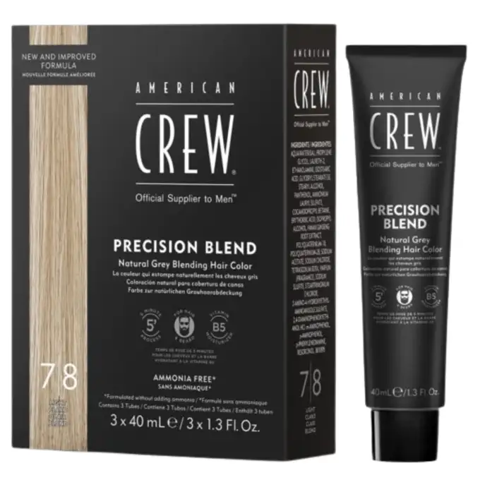 American Crew Precision Blend Odsiwiacz repigmentacja Kolor jasny 7-8 3x40ml