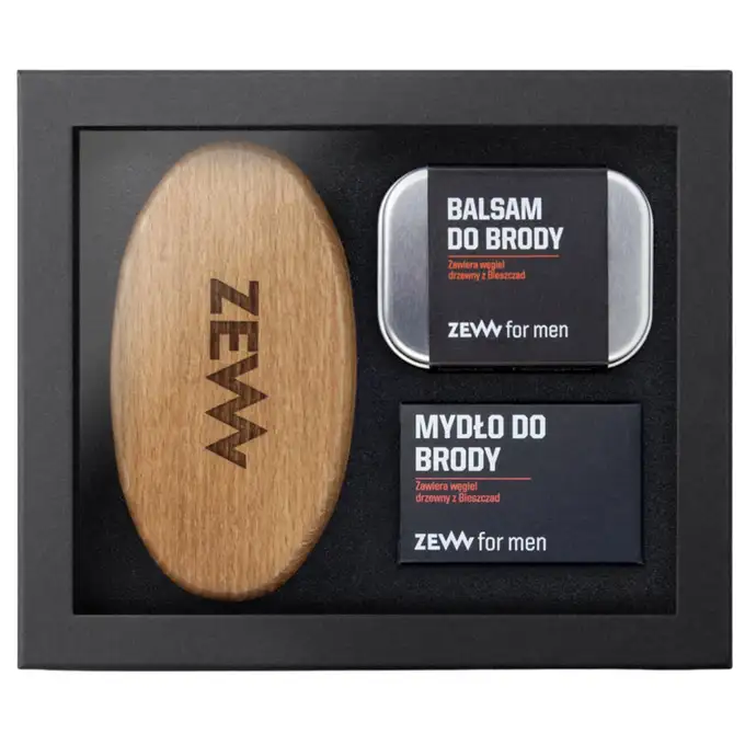Zew - Zestaw zadbanego brodacza - kartacz, balsam oraz mydło do brody