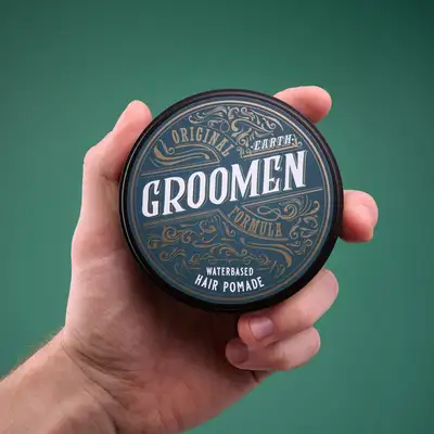 Groomen Earth - Wodna pomada do włosów o mocnym chwycie i lekkim połysku 120g