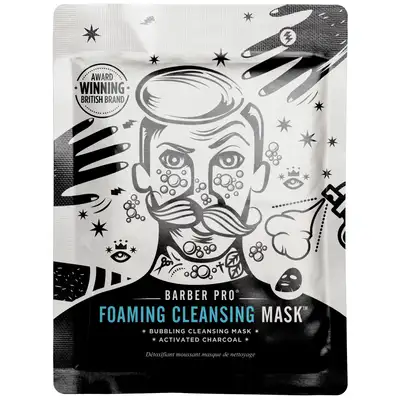 Barber Pro Foaming Cleansing Mask - piankowa maska oczyszczająca z węglem aktywowanym