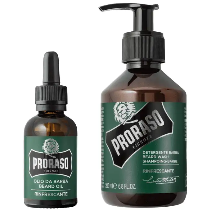PRORASO szampon do brody Eukaliptus 200 ml + Olejek do brody Eukaliptus 30ml
