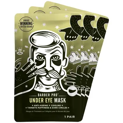 Barber Pro Under Eye Mask - kolagenowe płatki pod oczy z węglem aktywowanym i popiołem wulkanicznym (3 pary)