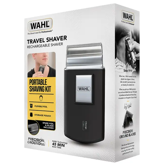 Wahl 3615 Travel Shaver bezprzewodowa podgolarka w kolorze srebrnym