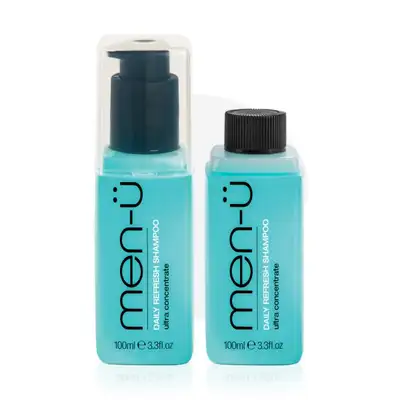 men-u refill kit - męski codzienny szampon nawilżający do włosów zestaw 2x100 ml
