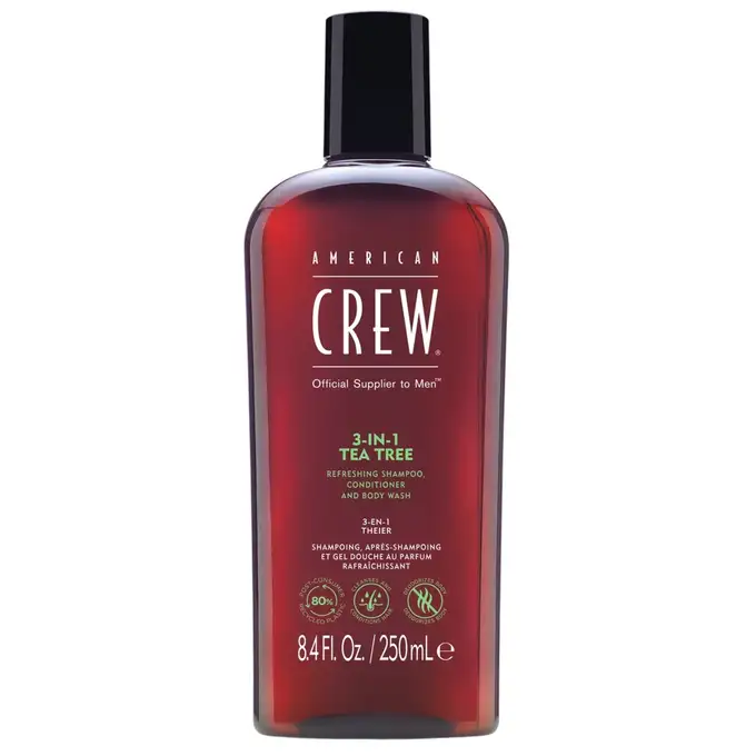 American Crew Tea Tree - 3w1 męski szampon żel pod prysznic i odżywka w jednym 250 ml