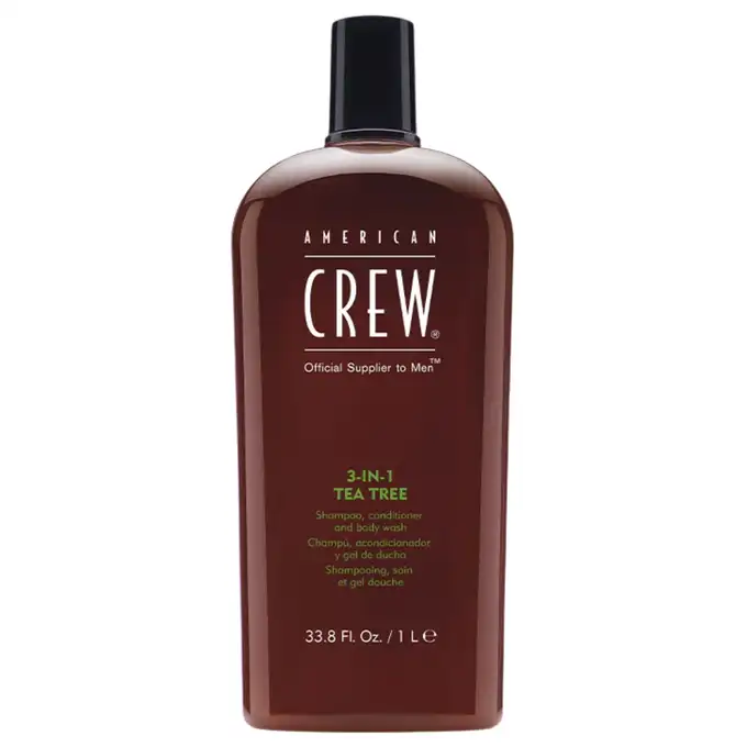 American Crew Tea Tree - 3w1 męski szampon żel pod prysznic i odżywka XXL 1000ml