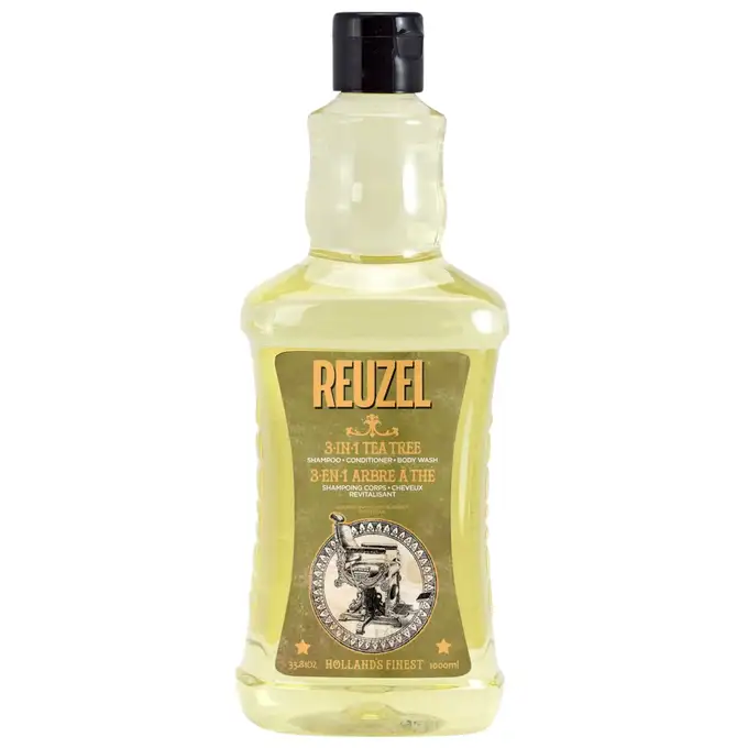 Reuzel 3w1 Tea Tree - męski szampon, żel pod prysznic odżywka XXL 1000ml