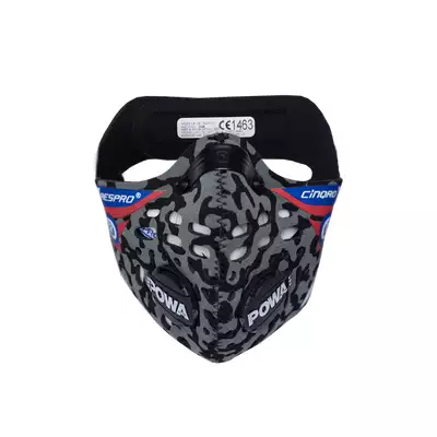 RESPRO CE Cinqro Camo - sportowa maska antysmogowa przeciwwirusowa PM2.5 PM10 rozmiar M