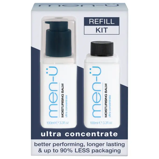 men-u refill kit - Liftingujący balsam po goleniu zestaw 2x100 ml