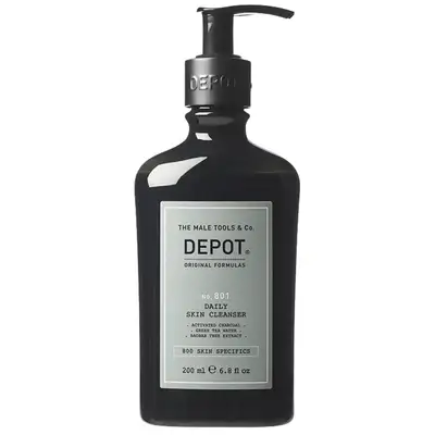 Depot 801 Oczyszczający żel do mycia twarzy z węglem aktywnym o potrójnym działaniu 200ml