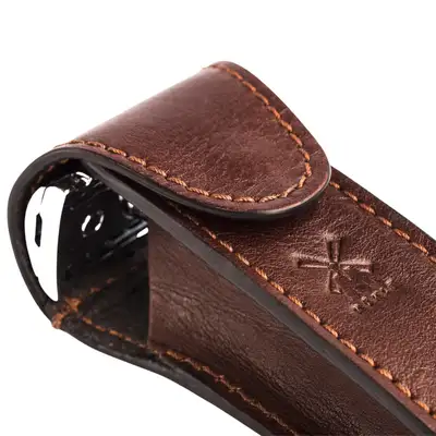 Muhle RT7 - Skórzane etui na maszynkę do tradycyjnego golenia (brązowe)