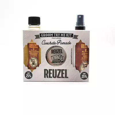 Reuzel Zestaw Try Me Kit Concrete - szampon, surf tonic i pomada Concrete 35g