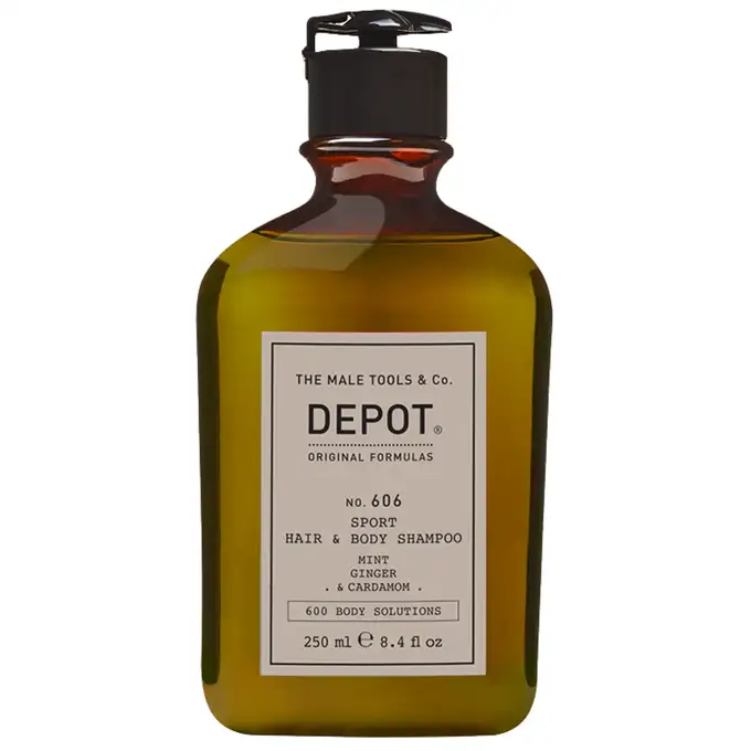 Depot 606 Odświeżający szampon do włosów oraz ciała - zapach mięty, imbiru oraz kardamonu - 250ml