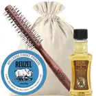 Zestaw do stylizacji włosów - Reuzel Grooming Tonic, Reuzel Blue Pomade oraz ZEW Roller