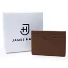 James Hawk Card Holder Brown - Brązowy portfel etui na karty