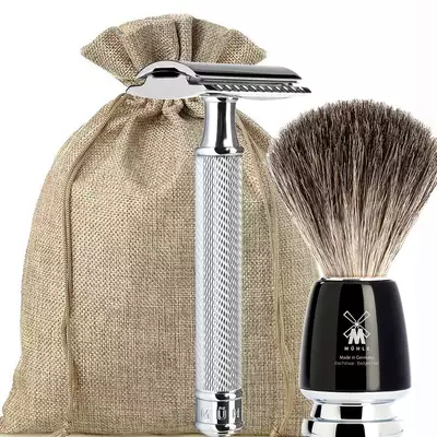 Muhle - męski zestaw do klasycznego golenia - Maszynka R89 oraz pędzel do golenia 81M226