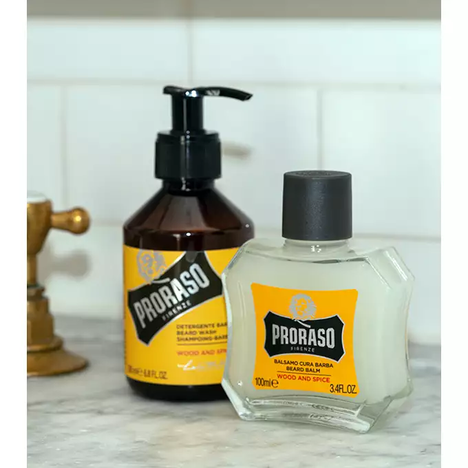 Proraso Zestaw prezentowy Wood and Spice - balsam i szampon do brody