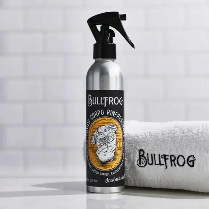 Bullfrog Odświeżający tonik do ciała o zapachu wetiweru, cytrusów i rabarbaru - 200ml 