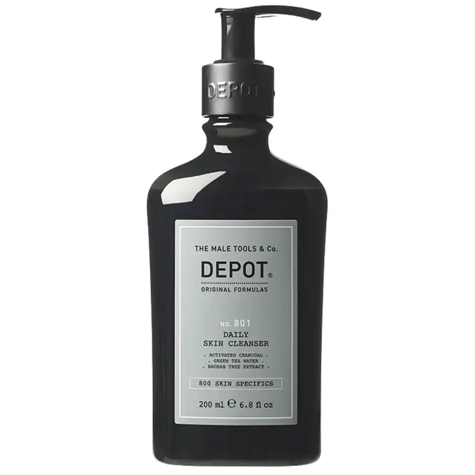 Depot 801 Oczyszczający żel do mycia twarzy z węglem aktywnym o potrójnym działaniu 200ml