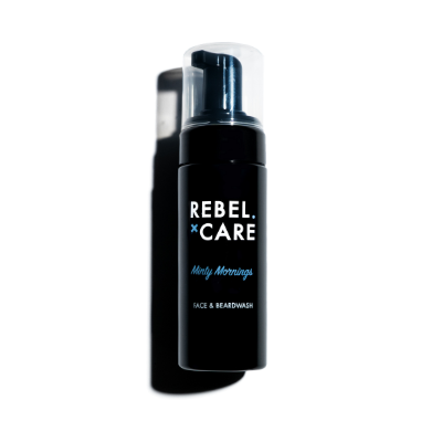 Rebel Care - Minty mornings beard and facewash - pianka do mycia twarzy i brody o zapachu mięty pieprzowej i cytryny 150ml