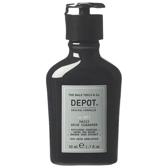 Depot 801 Oczyszczający żel do mycia twarzy z węglem aktywnym o potrójnym działaniu 50ml