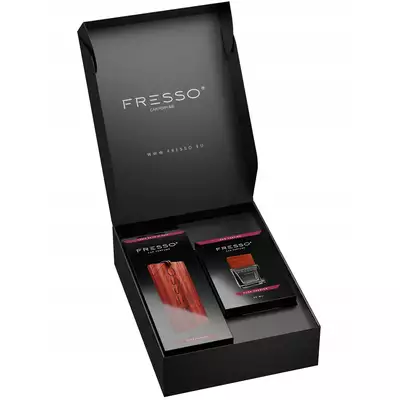 [Zestaw] Fresso Pure Passion Air Perfume – perfumy samochodowe 50ml + Fresso Pure Passion – Drewniana zawieszka zapachowa + Fresso Mini Gift Box