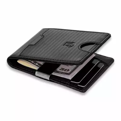 James Hawk Smart Wallet Carbon - Portfel w kolorze czarnym
