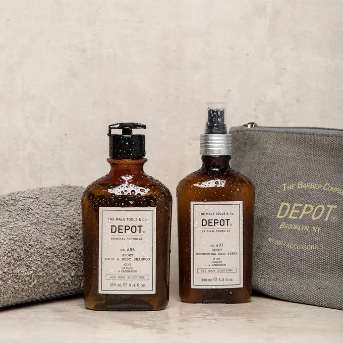 Depot 607 Odświeżający spray do ciała o zapachu mięty, imbiru i kardamonu 200ml