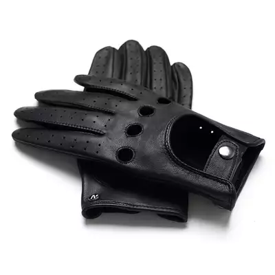 Napo Gloves - DRIVE - Męskie rękawiczki samochodowe czarne rozmiar S