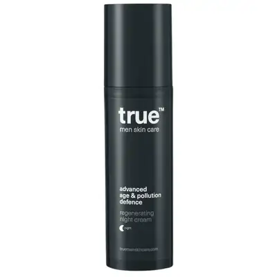 True men skin care - Zestaw na noc - regenerujący krem do twarzy oraz serum pod oczy