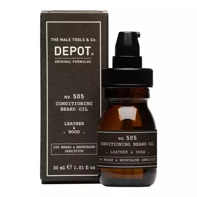 Depot 505 Odżywiający olejek do brody o zapachu drewna i skóry 30ml