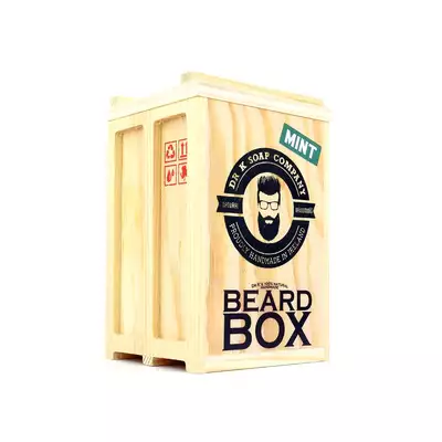 Dr K Soap Beard BOX Cool mint - zestaw do pielęgnacji brody, mydło, olejek i grzebień