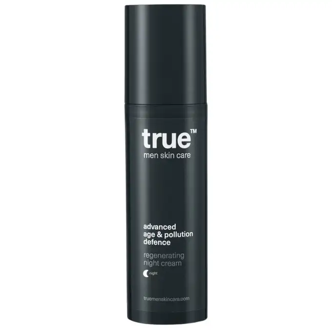 True men skin care - Zestaw na noc - regenerujący krem do twarzy oraz serum pod oczy