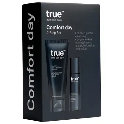 True men skin care - Zestaw na dzień - żel do mycia oraz nawilżający krem do twarzy