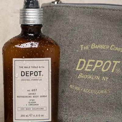 Depot 607 Odświeżający spray do ciała o zapachu mięty, imbiru i kardamonu - 200ml