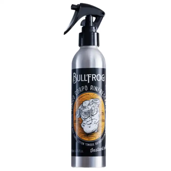 Bullfrog Odświeżający tonik do ciała o zapachu wetiweru, cytrusów i rabarbaru - 200ml 