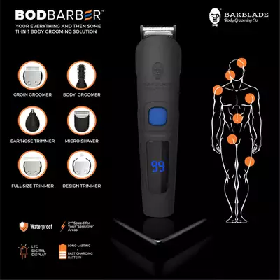 BaKblade Bodbarber - wielofunkcyjny i wodoodporny trymer do całego ciała