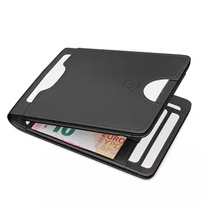James Hawk Smart Wallet Black - Portfel w kolorze czarnym z gumką na banknoty