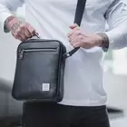 James Hawk Reporter Bag - Męska torba na ramię wykonana z ekologicznej skóry z kieszenią ochronną RFID