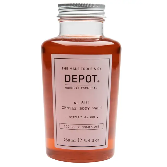 Depot 601 Delikatnie oczyszczający żel pod prysznic o zapachu mystic amber 250ml