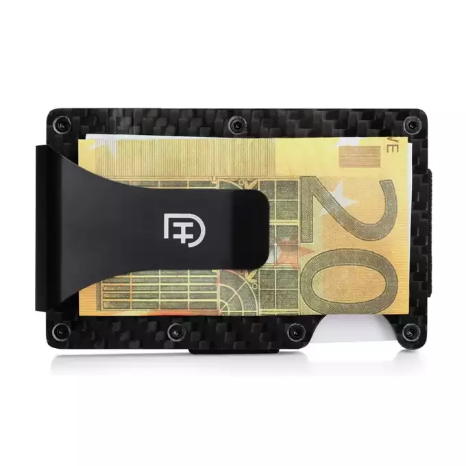 James Hawk Case Wallet Carbon - Małe etui na karty z lekkiego i trwałego aluminium w kolorze carbon