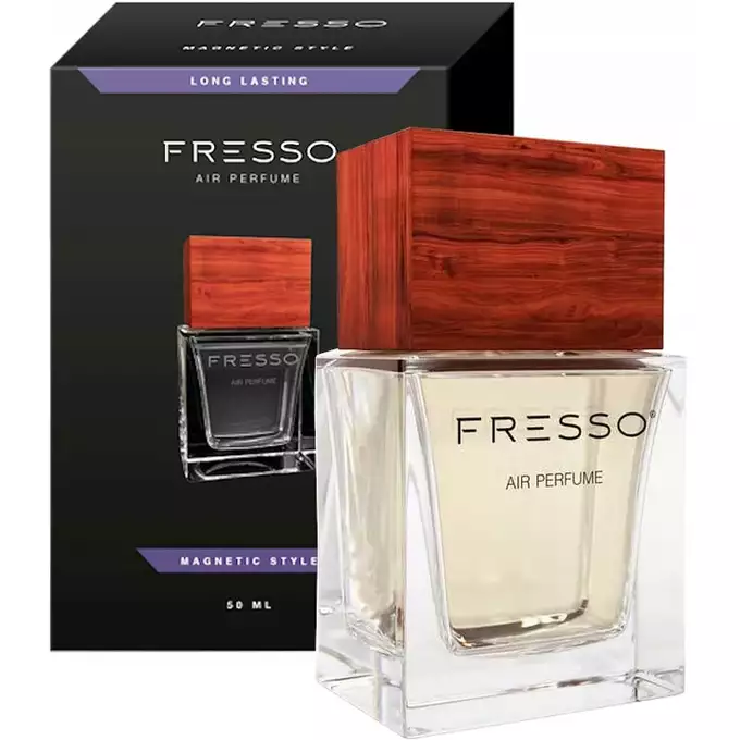 [Zestaw] Fresso Magnetic Style – Drewniana zawieszka zapachowa + Fresso Magnetic Style Air Perfume – perfumy samochodowe 50ml + Fresso Mini Gift Box