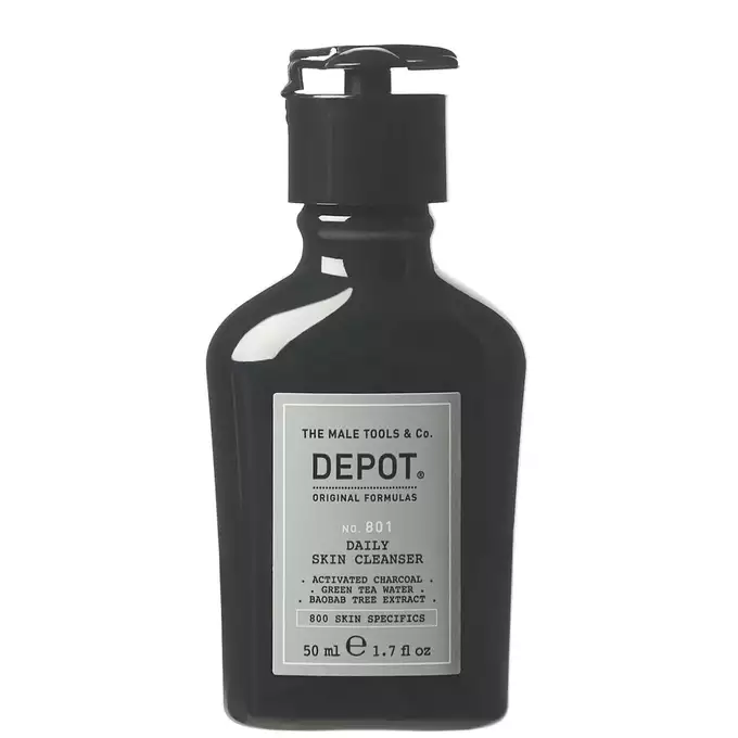 Depot 801 Oczyszczający żel do mycia twarzy z węglem aktywnym o potrójnym działaniu 50ml