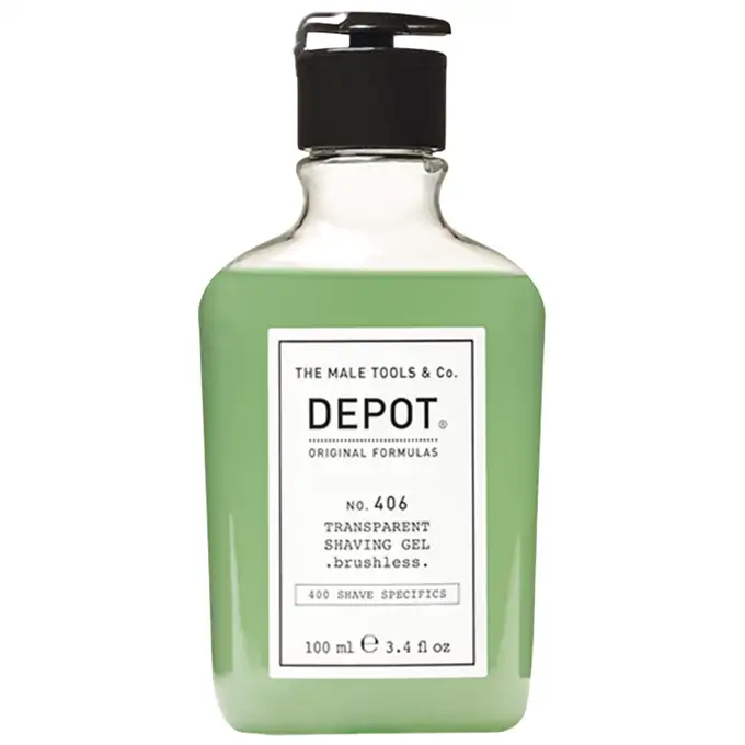 Depot 406 Niskopieniący i transparentny żel do golenia 100ml