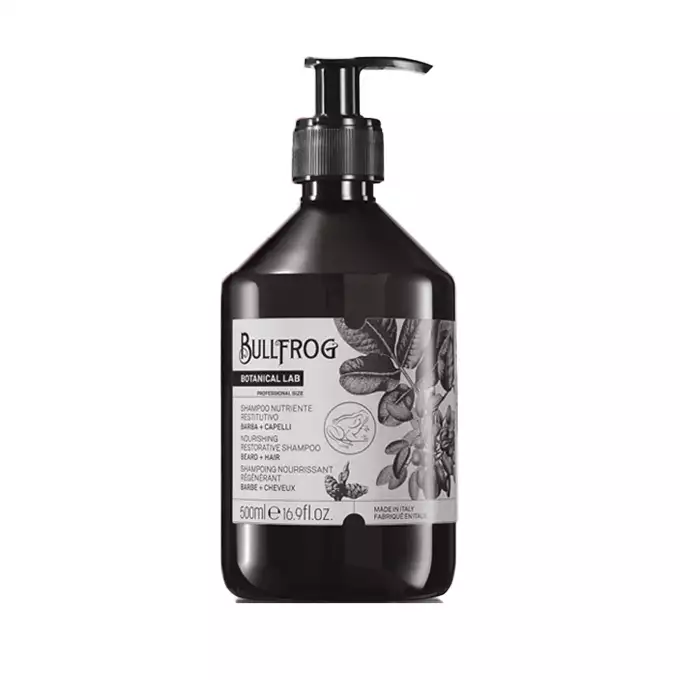 Bullfrog odżywiający szampon do włosów i brody - 500 ml